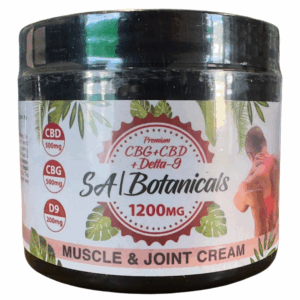 SA Botanicals CBG+CBD+Delta-9 MUSCLE AND JOINT CREAM 1200MG 4OZ