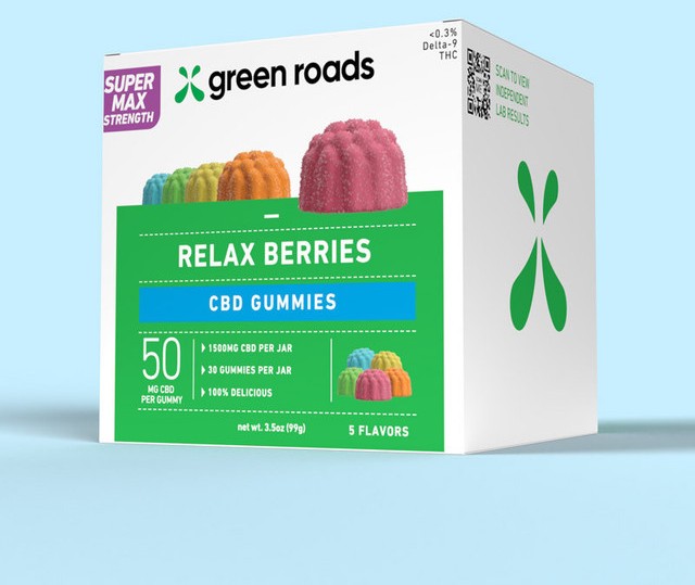 Green Roads — Super Max Strength Hemp Relax Berries 1500mg (30ct